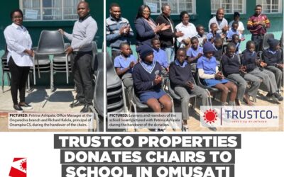 Trustco Properties donates chairs to school in Omusati